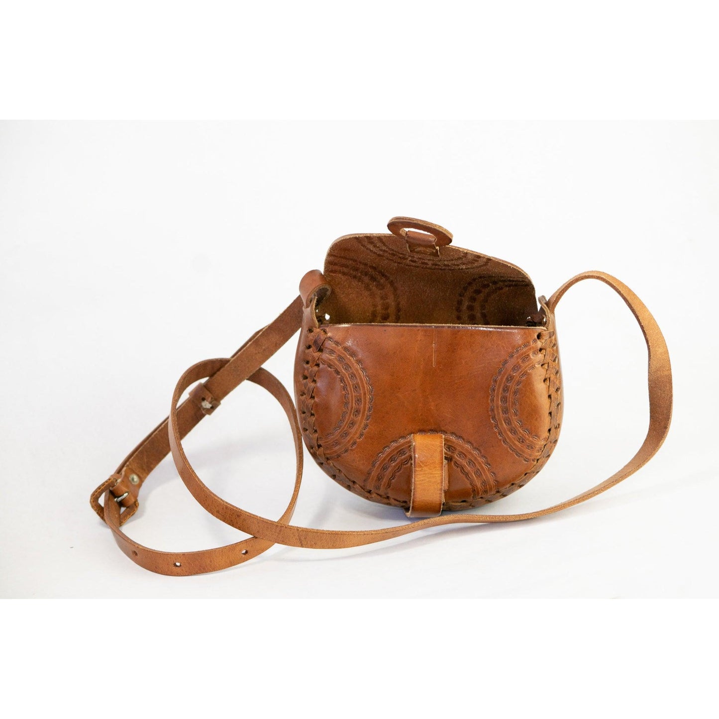 Alicia Leather Crossbody Stamped Purse - Mexico