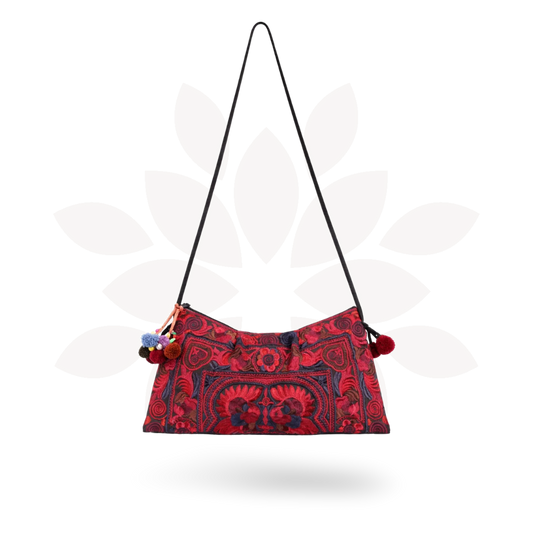 Leyla Embroidered Crossbody Hmong Purse - Thailand