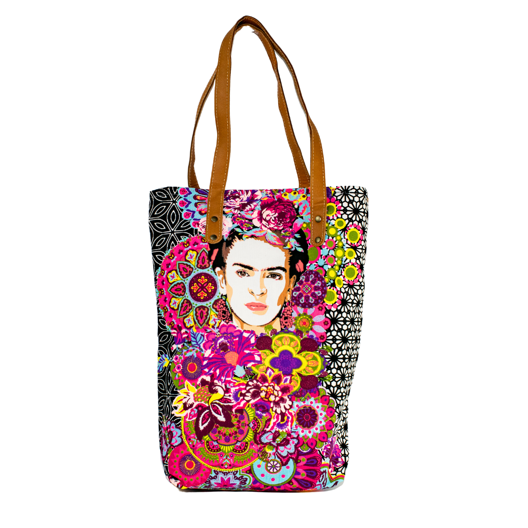 Frida Kahlo Printed Tote Bag with Zipper - Thailand