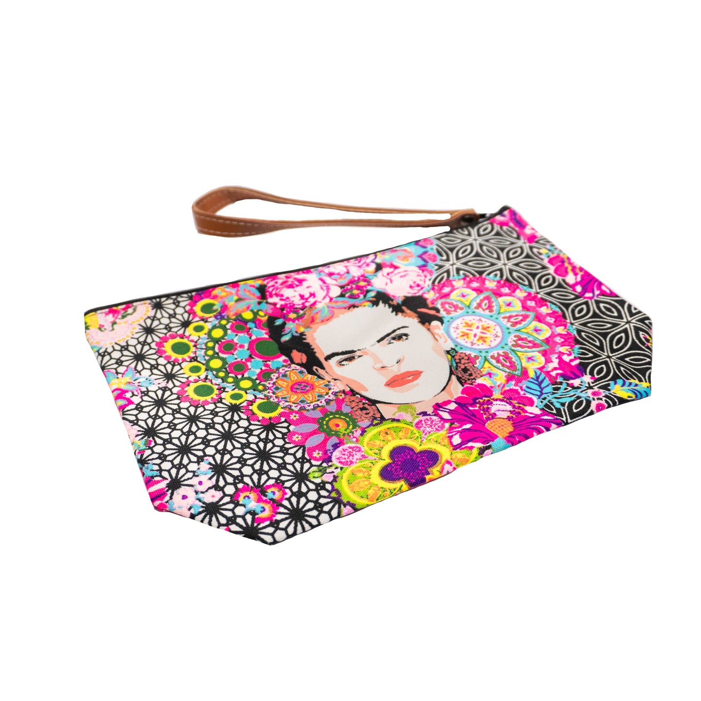 Frida Kahlo Printed Boho Wristlet | Clutch - Thailand
