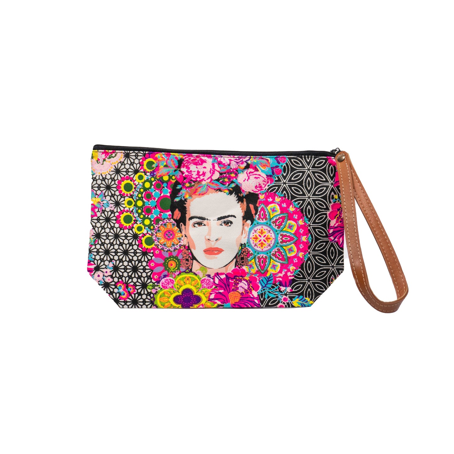 Frida Kahlo Printed Boho Wristlet | Clutch - Thailand