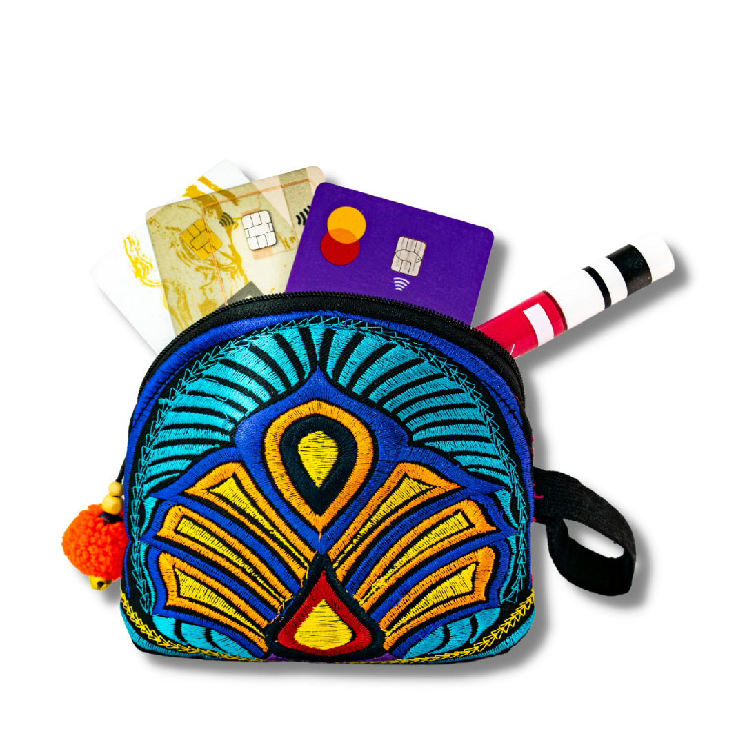 Luna Embroidered Coin Purse (Assorted) - Thailand