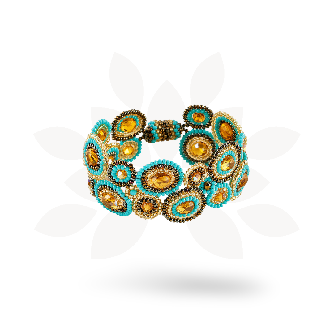 Bola Seed Bead Magnetic Closure Bracelet - Guatemala