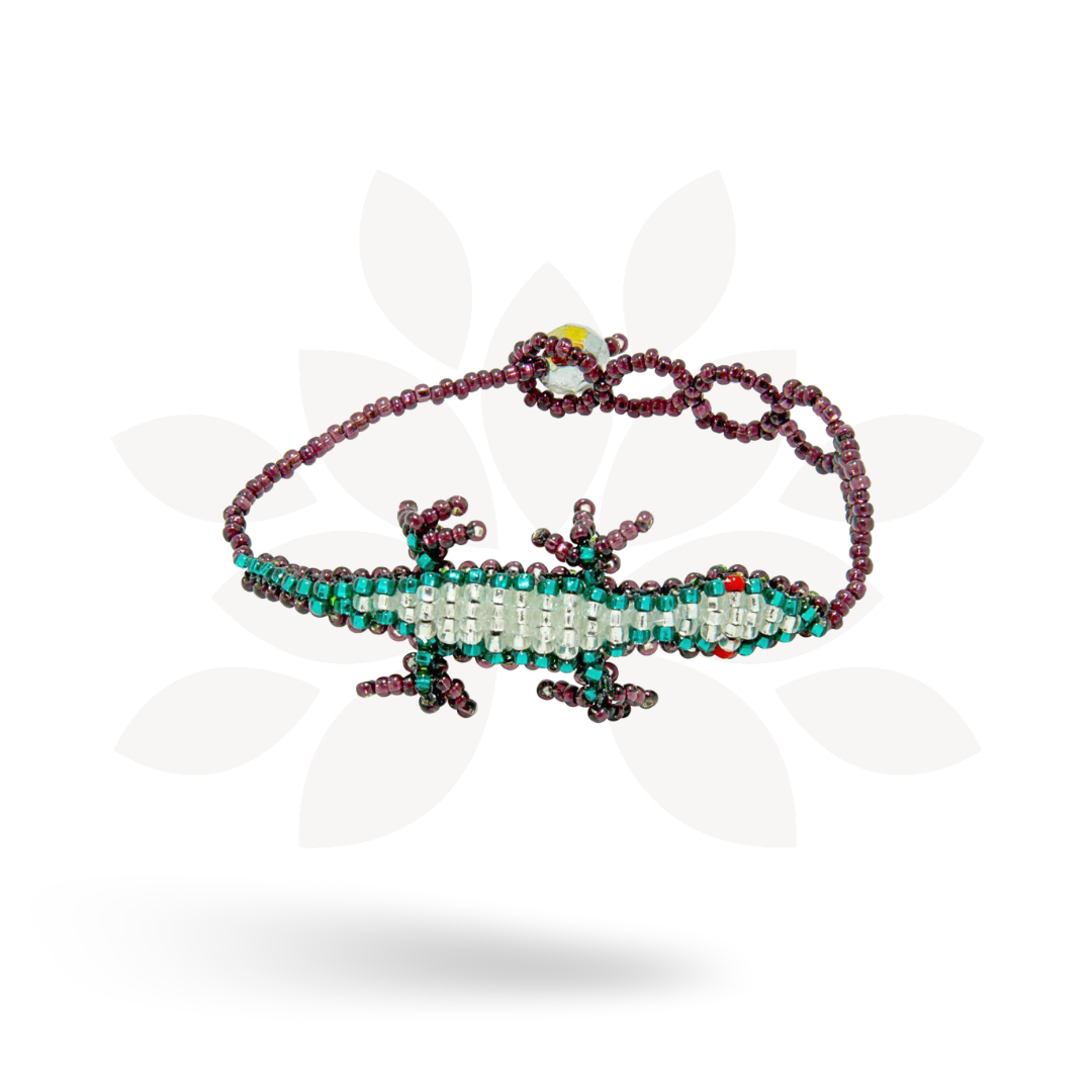 Lizard Seed Bead Kids Bracelet - Guatemala