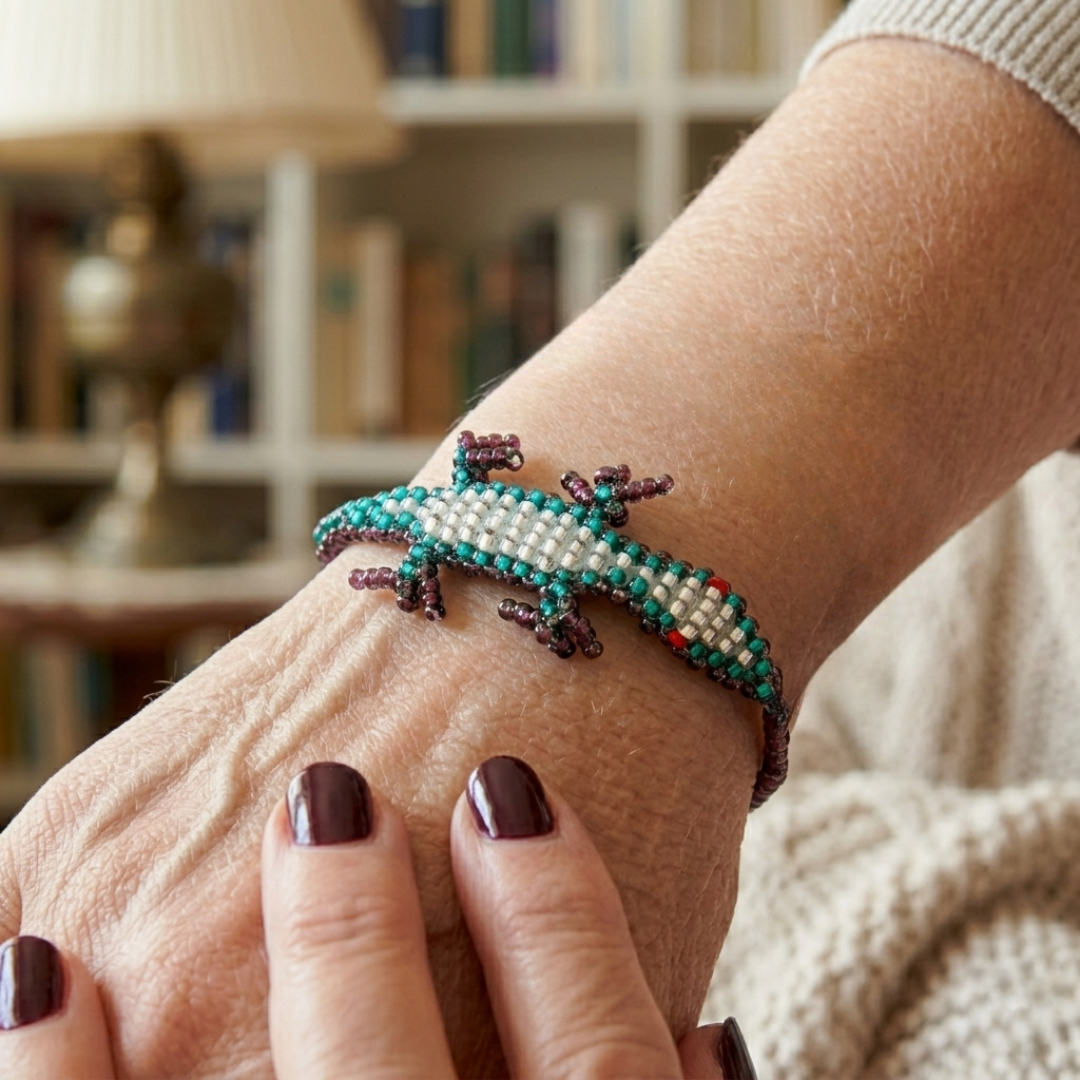 Lizard Seed Bead Kids Bracelet - Guatemala