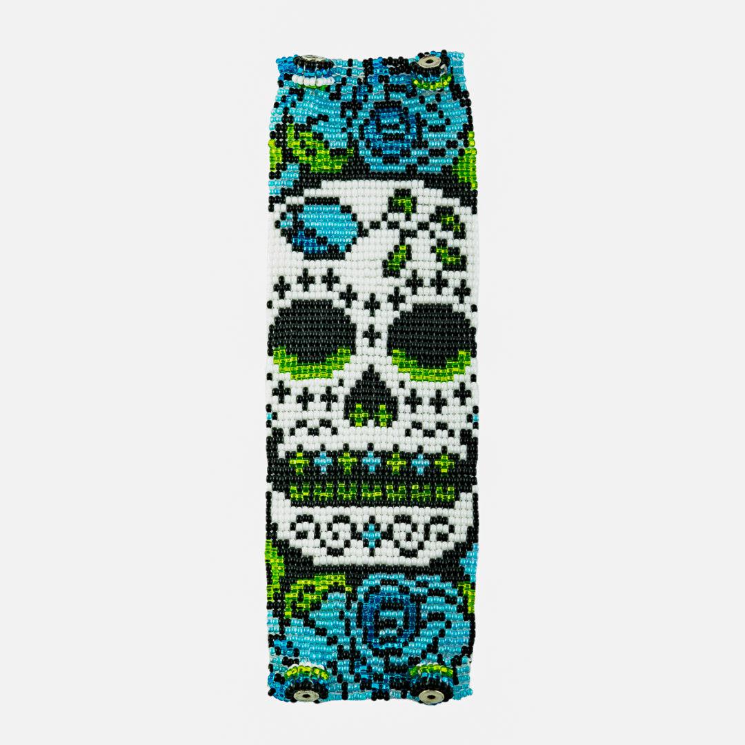 Sugar Skull | Catrina Seed Bead Magnetic Closure Bracelet - Guatemala