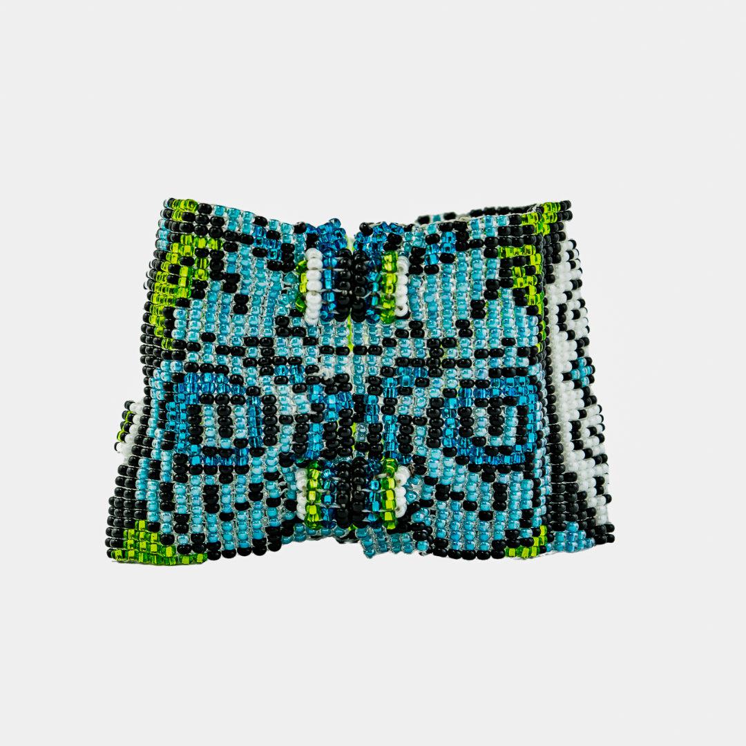 Sugar Skull | Catrina Seed Bead Magnetic Closure Bracelet - Guatemala