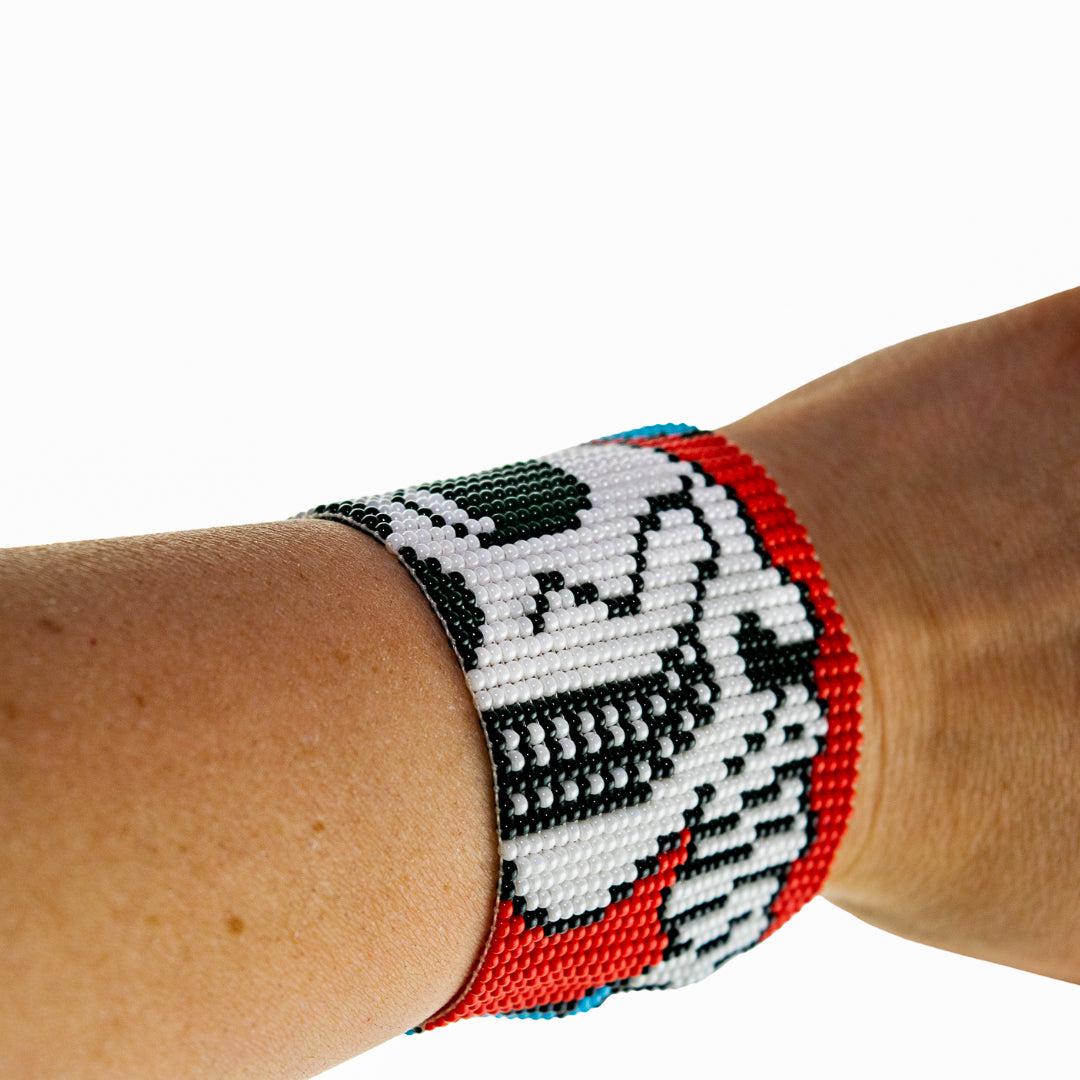 Sugar Skull | Catrina Seed Bead Magnetic Closure Bracelet - Guatemala