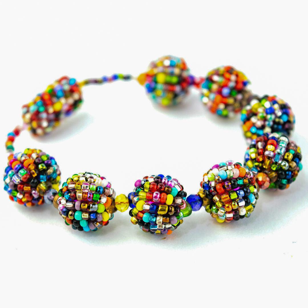 Magnetic Seed Bead Bracelet Boho Beaded Bracelet Fair Trade - Guatemala