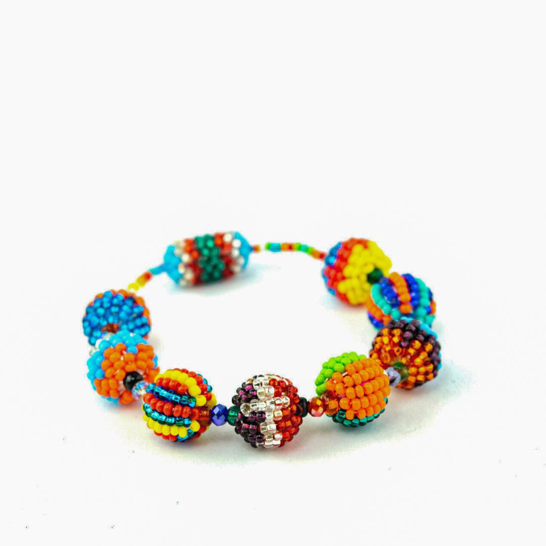 Magnetic Seed Bead Bracelet Boho Beaded Bracelet Fair Trade - Guatemala