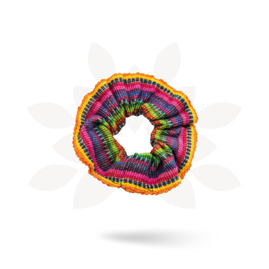 Sustainable Textile Multicolor Hair Scrunchie - Guatemala