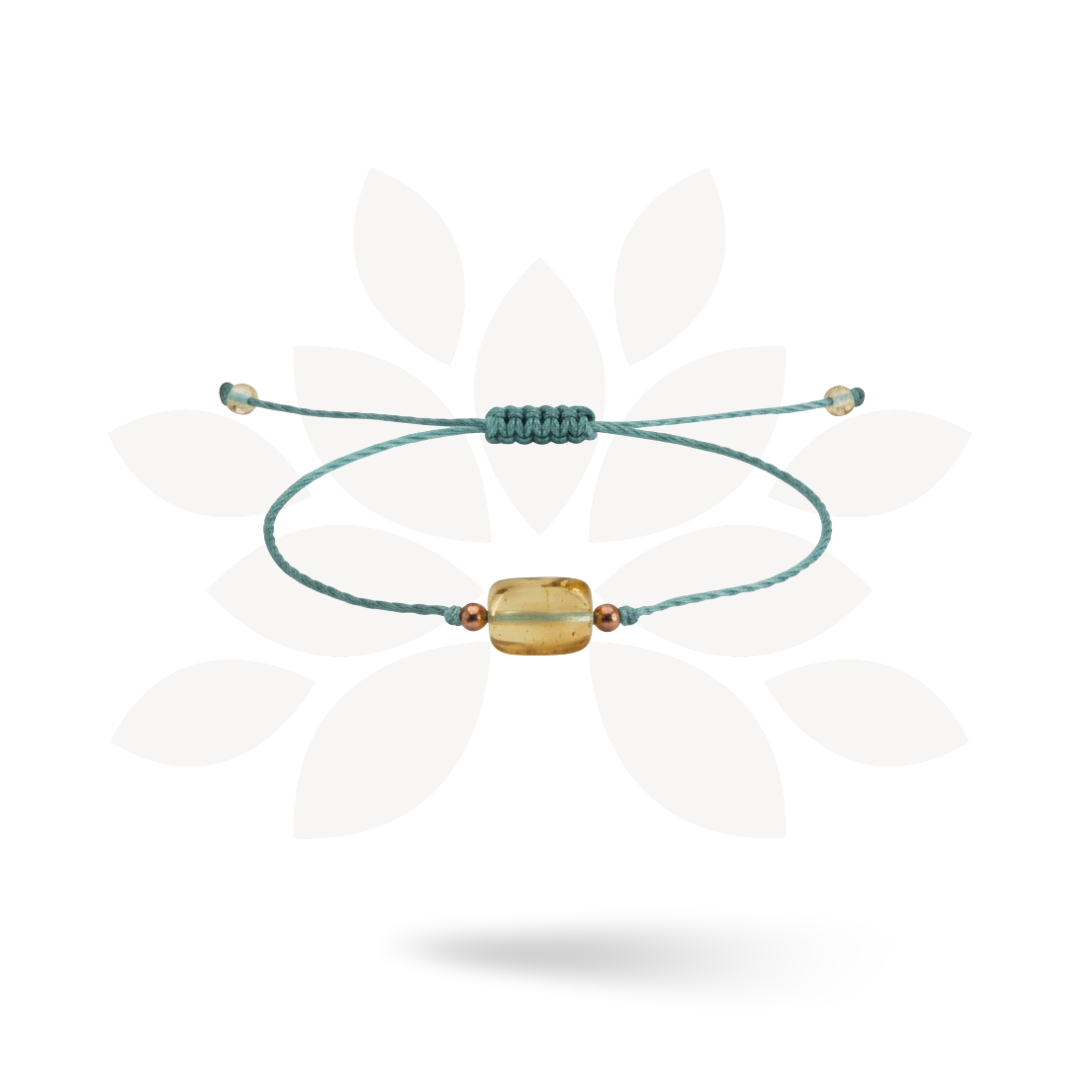 Erika Single Amber Pull String Friendship Bracelet  - Mexico