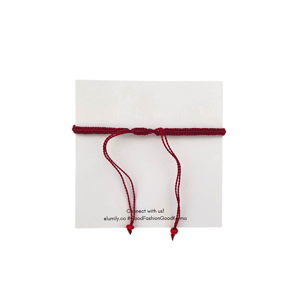 Macrame Woven Heart Wings Pull String Bracelet - Mexico