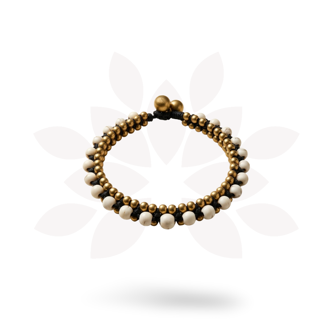 Stackable Bracelet with Brass Beads - Thailand