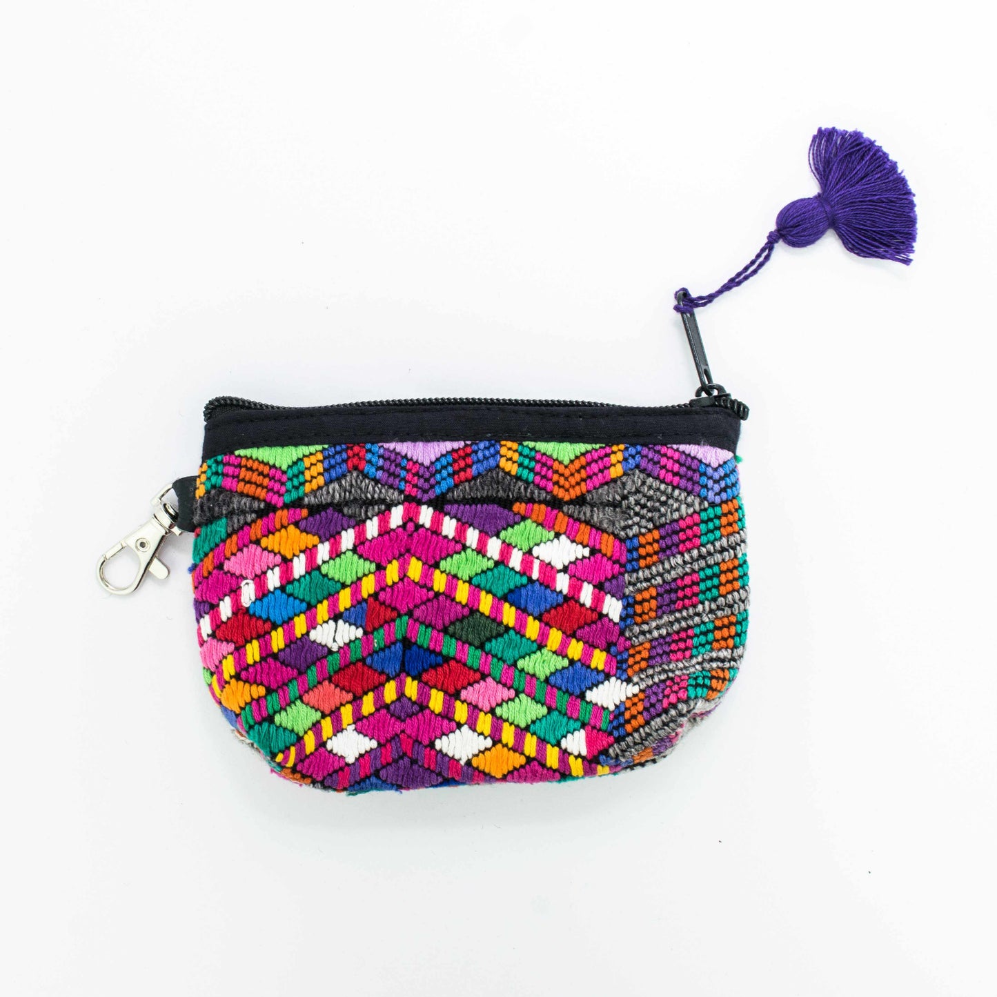 Upcycled Huipil Coin Purse Handmade Guatemalan Textile Zip Pouch Fair Trade - Guatemala