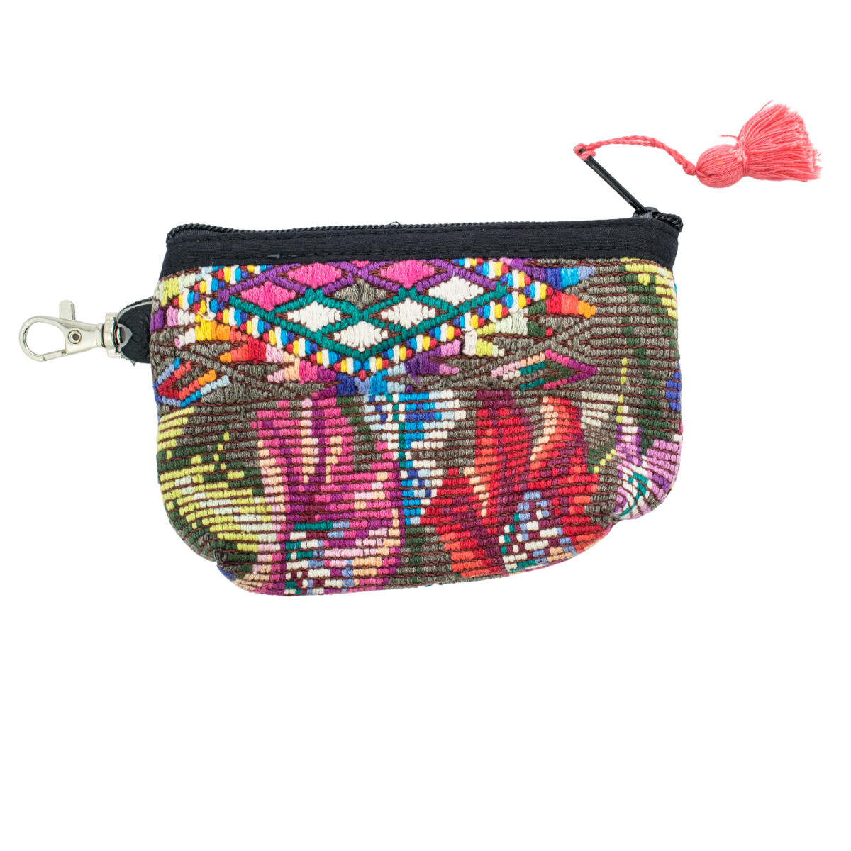 Upcycled Huipil Coin Purse Handmade Guatemalan Textile Zip Pouch Fair Trade - Guatemala