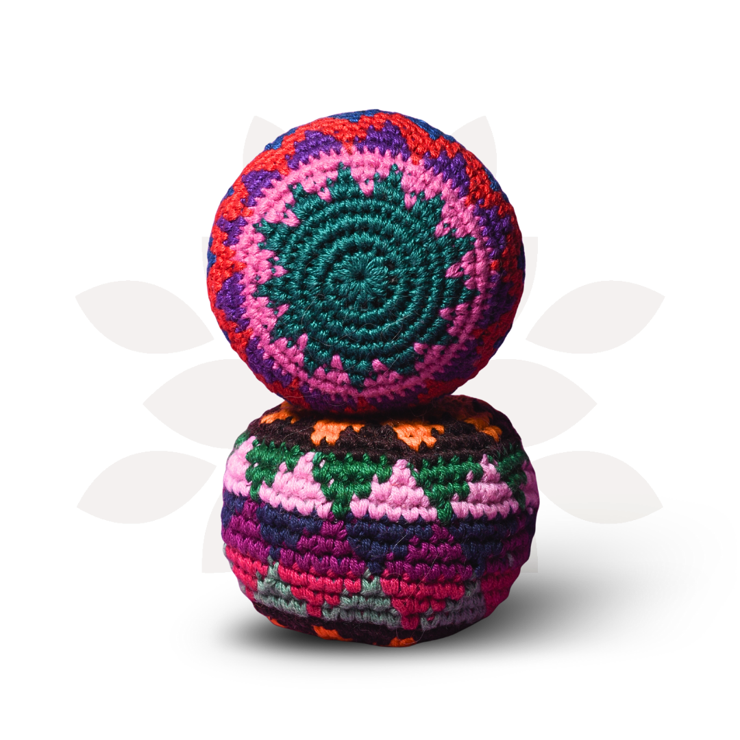 Foot Bag Knit Multicolor Sack Stress Ball Crochet - Guatemala | Mexico