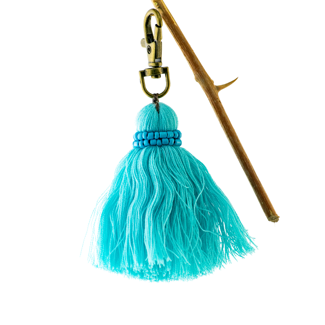 Beaded Tassel Zipper Pull with Lobster Clasp - Thailand