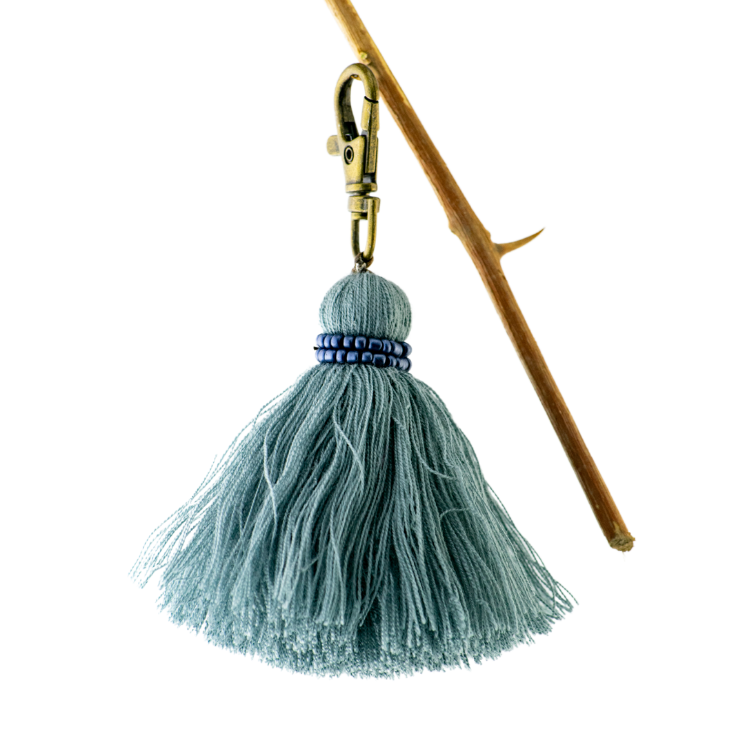 Beaded Tassel Zipper Pull with Lobster Clasp - Thailand