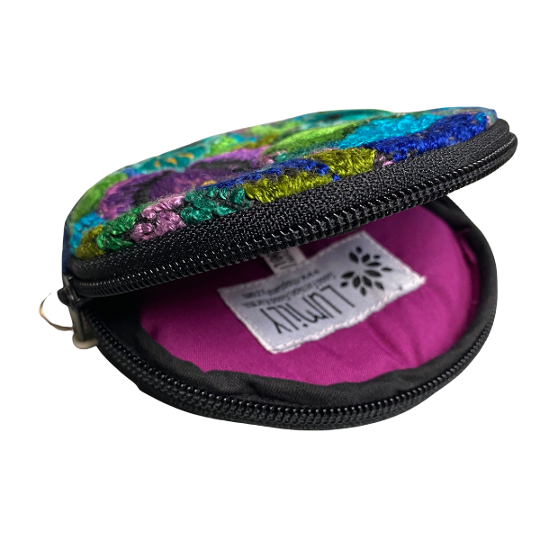 Circle Huipil Coin Purse / Keychain - Guatemala