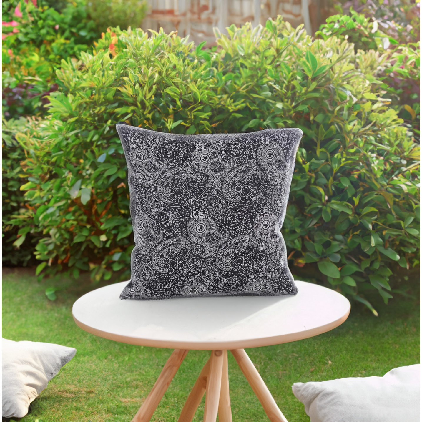 Paisley Bird Printed Cushion - Thailand
