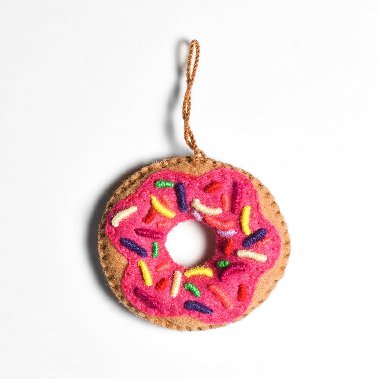 Donut Felt Embroidered Handmade Ornament - Mexico
