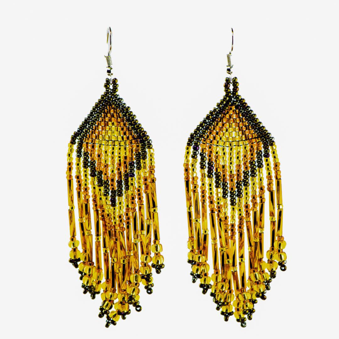 Alegria Seed Bead Peyote Stitch Earrings - Guatemala