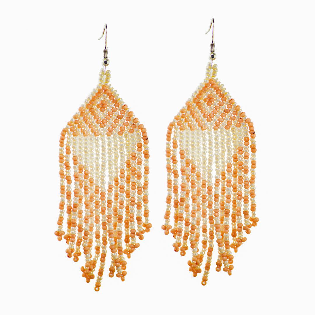 Alegria Seed Bead Peyote Stitch Earrings - Guatemala