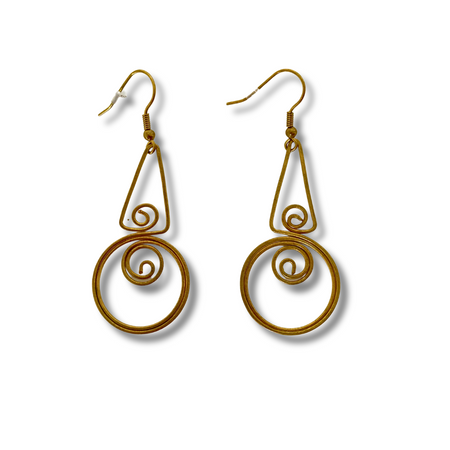 Highland Heritage Brass Wire Earrings - Thailand