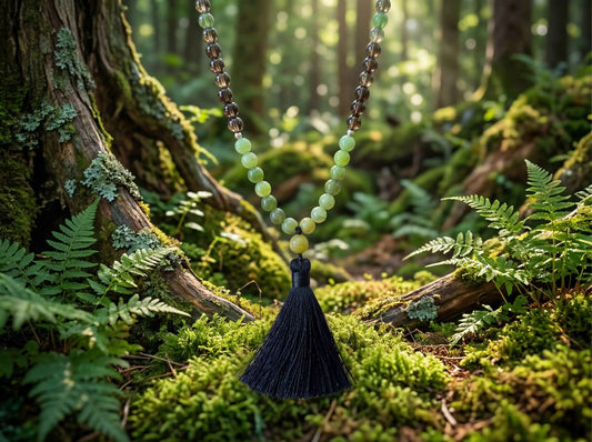 Forest Sage Jade Mala Necklace