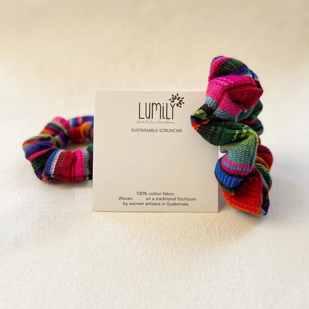 Hacienda Striped Multicolor Scrunchie - Guatemala