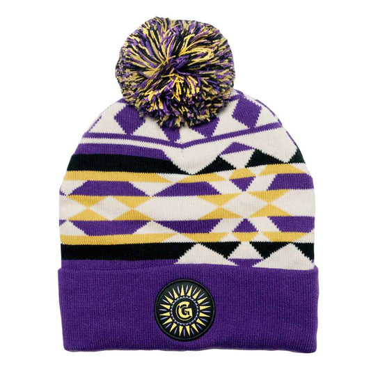 Sahara Purple Pom Beanie