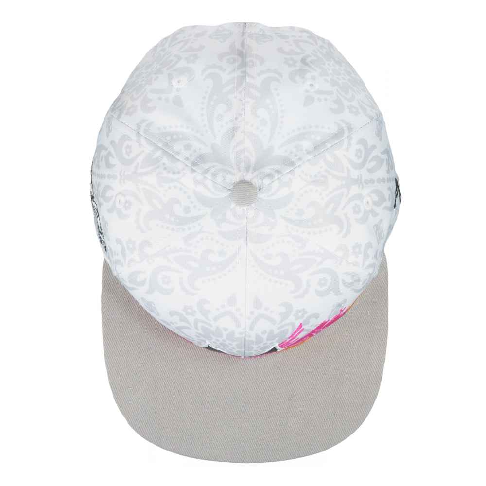 Stylust Paisley Cat White Snapback Hat