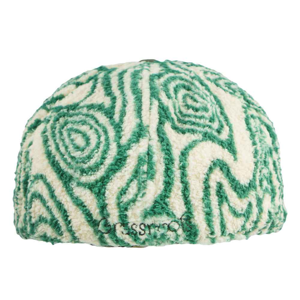 Removable Bear Green Fur Fitted Hat