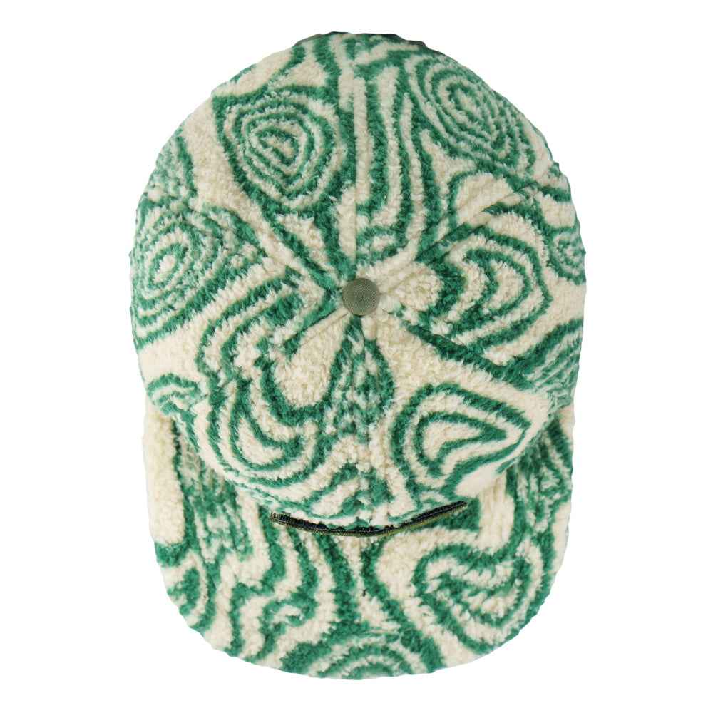 Removable Bear Green Fur Fitted Hat