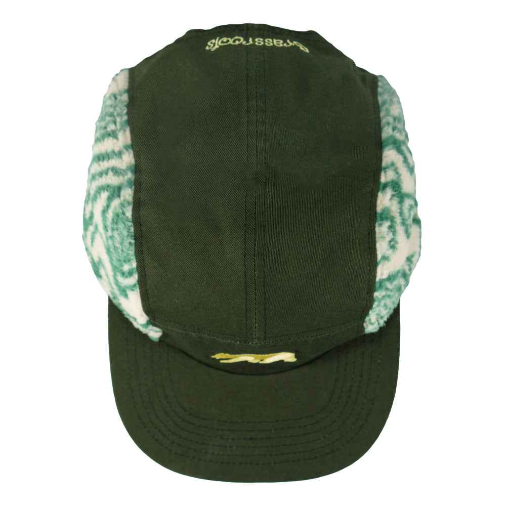Bear Collection Green Fur 5 Panel Hat