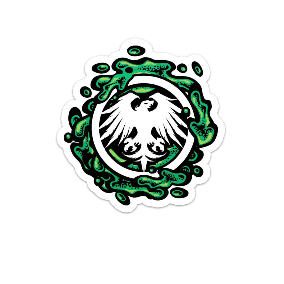 Jimbo Phillips Never Summer Green Eagle Sticker