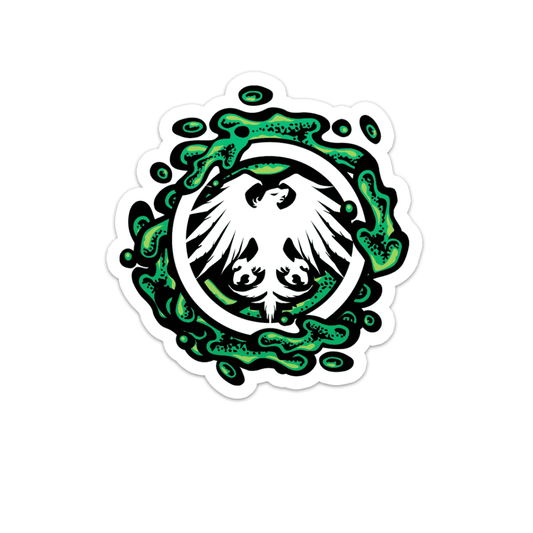 Jimbo Phillips Never Summer Green Eagle Sticker