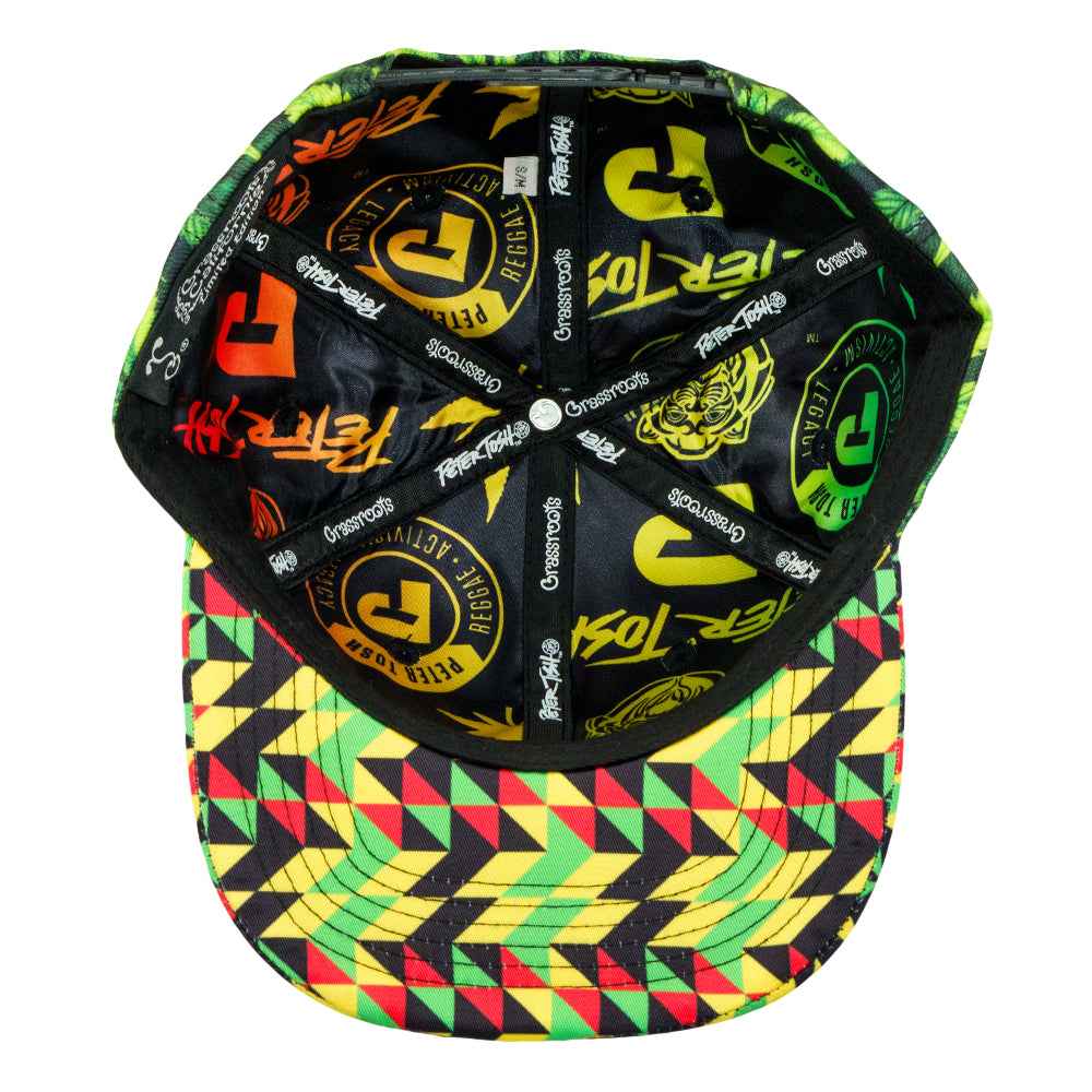 Peter Tosh Leaf Print Snapback Hat