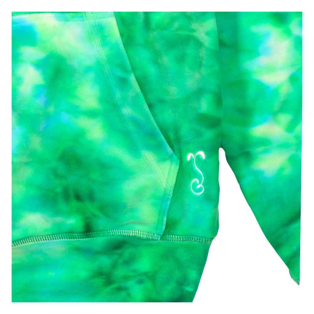 Polar Bear Green Velour Womens Pullover Hoodie