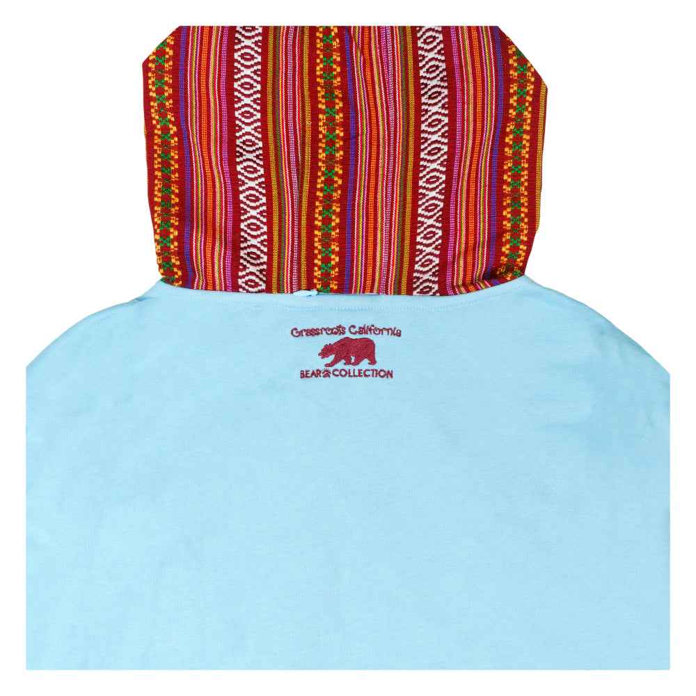 Removable Bear Phoenix Blue Tall Pullover Hoodie