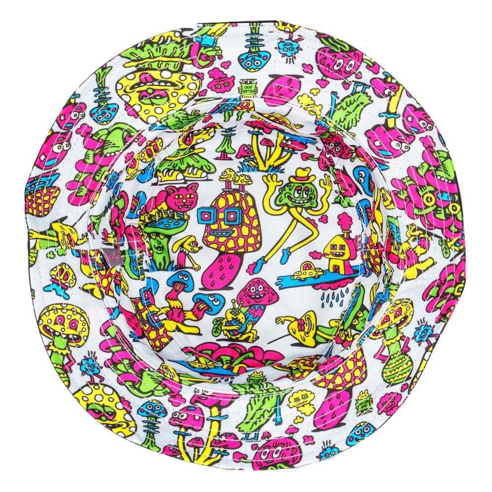 Killer Acid Mushroom Friends Reversible Bucket Hat