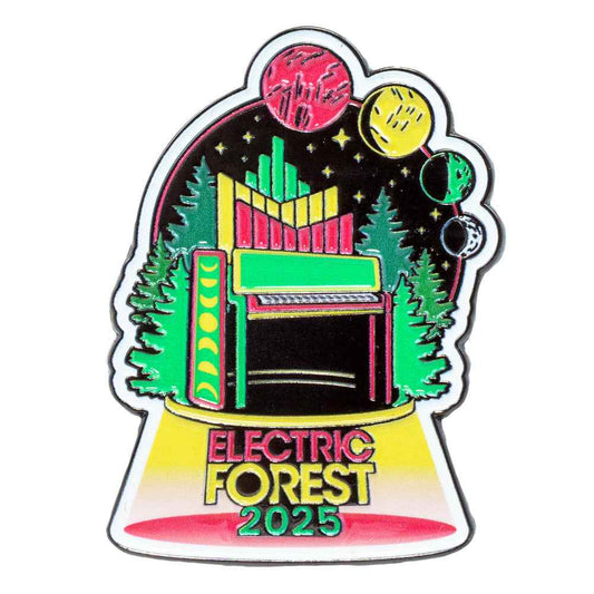 Electric Forest 2025 Green Piano Pin