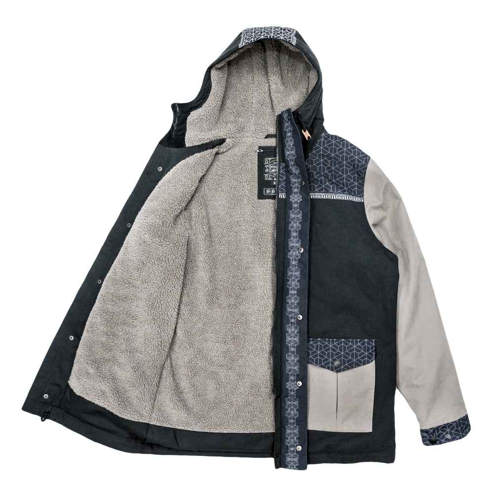 Isomatrix Black Sherpa Parka Jacket