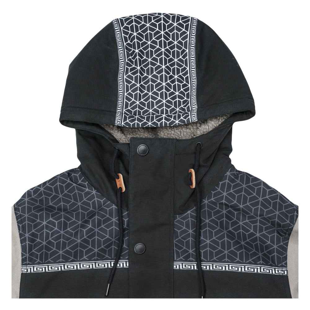 Isomatrix Black Sherpa Parka Jacket