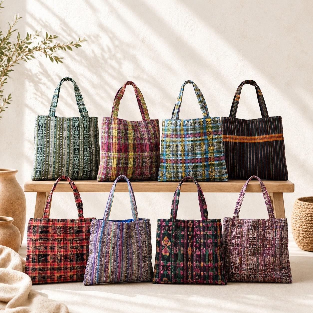 Up-cycled Corte Market Bag Tote - Guatemala