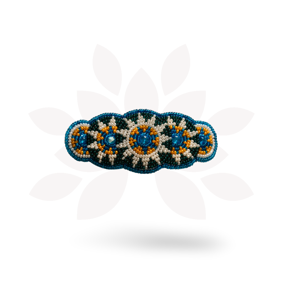 Andrea Seed Bead Boho Hair Barrette - Guatemala