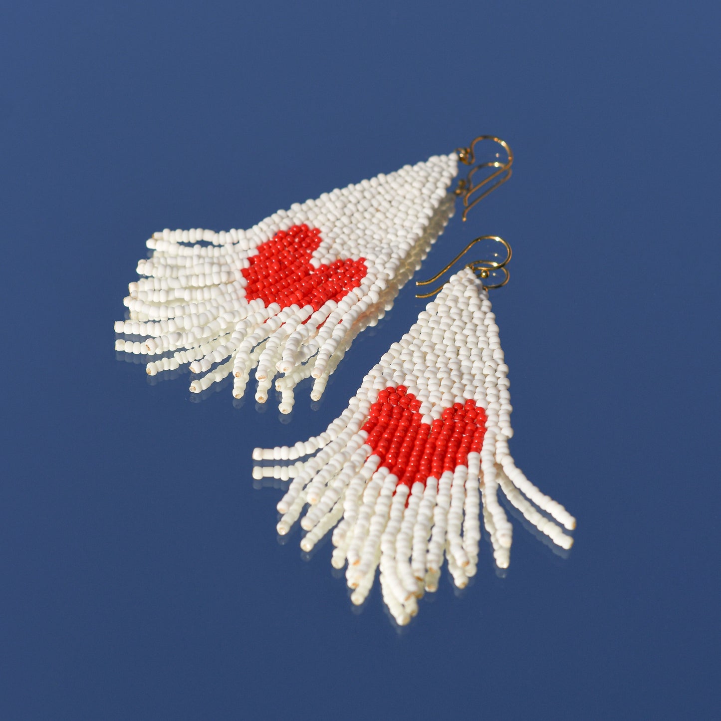 Heartfelt Valentine's Day Seed Bead Earrings - Thailand