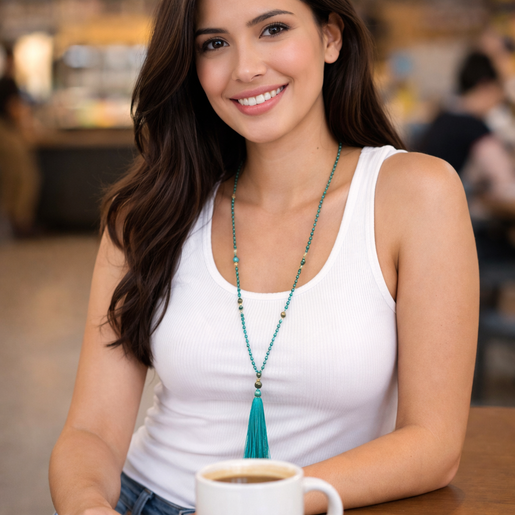Sonia Tassel Bead Necklace - Thailand