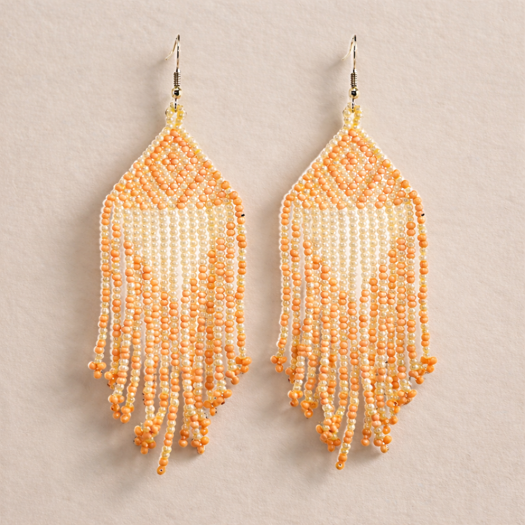 Alegria Seed Bead Peyote Stitch Earrings - Guatemala